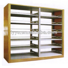 Hot selling school library furniture metal book rack book shelf with MDF surface